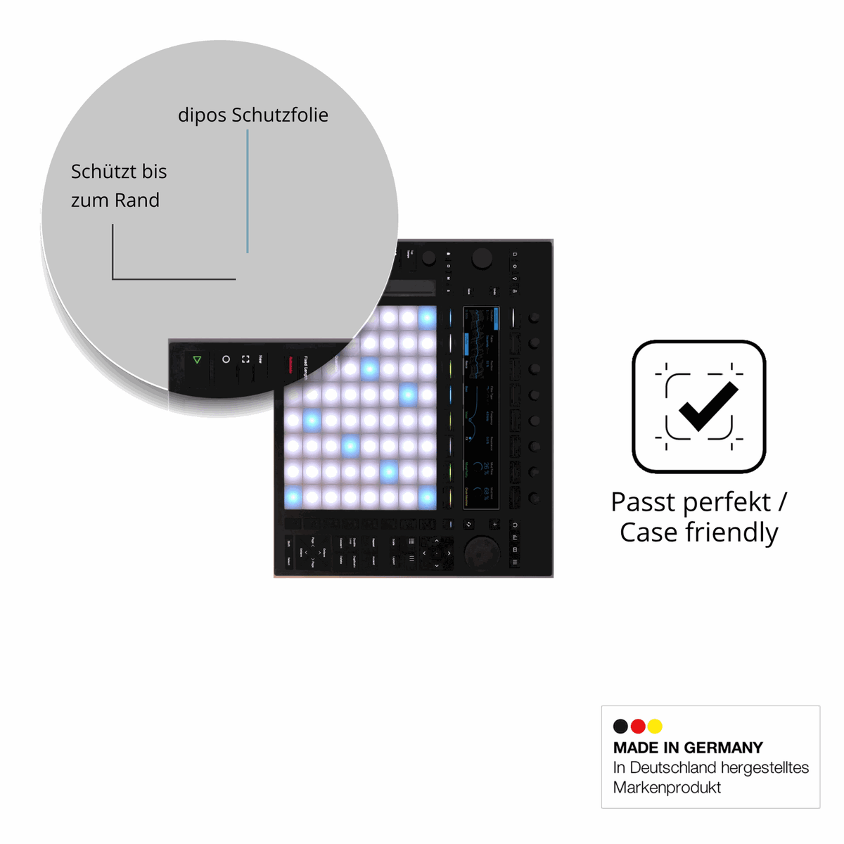 2x 9H Schutzfolie für Ableton Push 3 Panzerfolie