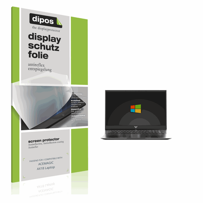 Matte Displayschutzfolie von dipos passend für acemagicax18 laptop, präziser Zuschnitt und blasenfrei montiert