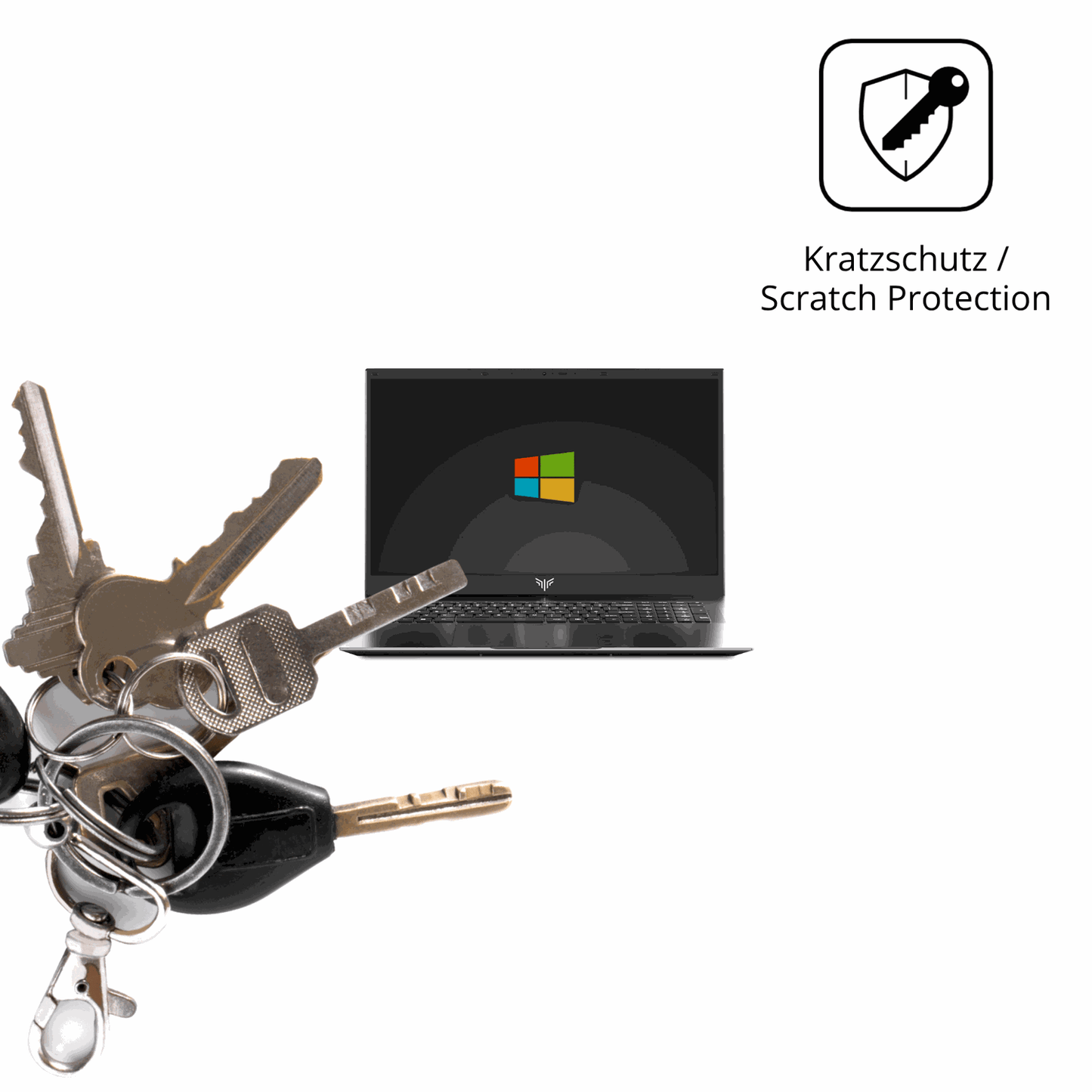 Schutz gegen Kratzer auf dem acemagicax18 laptop Glas durch Schlüssel oder Ähnliches