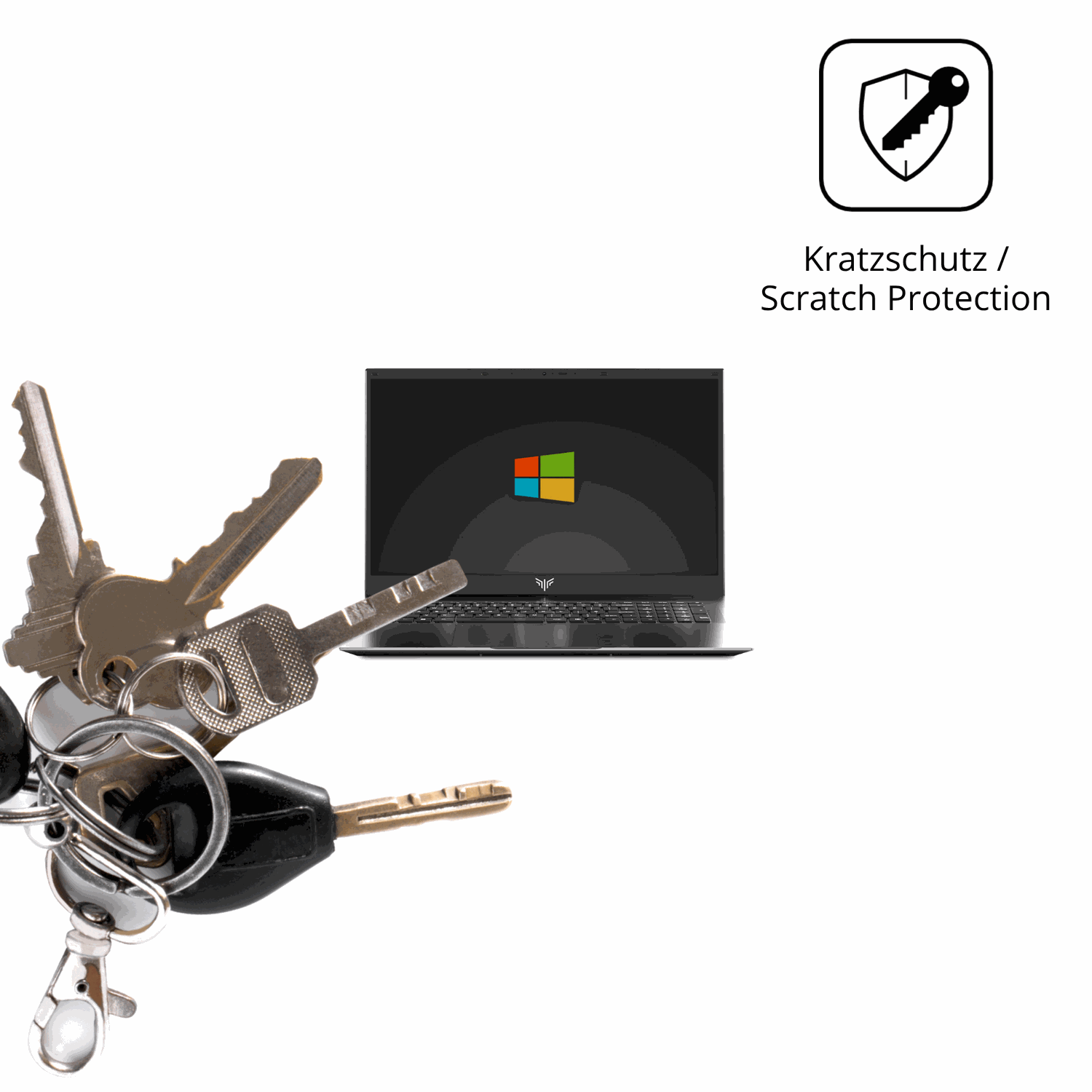 Schutz gegen Kratzer auf dem acemagicax18 laptop Glas durch Schlüssel oder Ähnliches