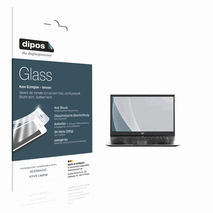 Matte Displayschutzfolie von dipos passend für acemagicax18 laptop, 9H kratzfest und blasenfrei montiert