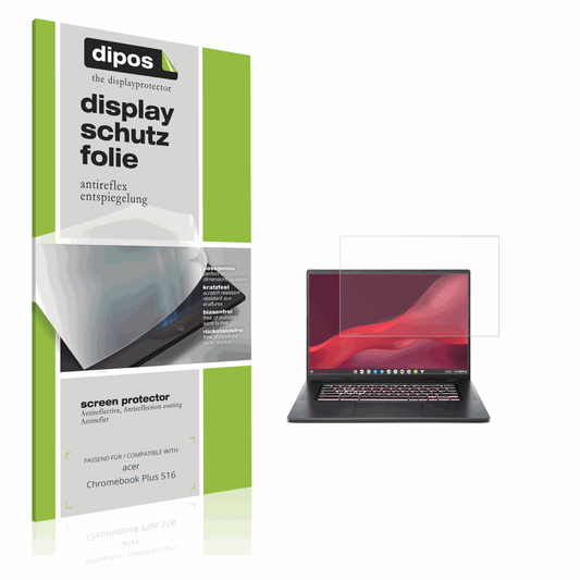 Matte Displayschutzfolie von dipos passend für acer Chromebook Plus 516, präziser Zuschnitt und blasenfrei montiert
