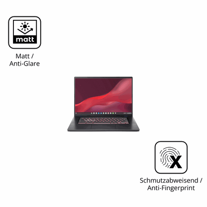 Dünne und entspiegelnde Folie passend zugeschnitten für acer Chromebook Plus 516