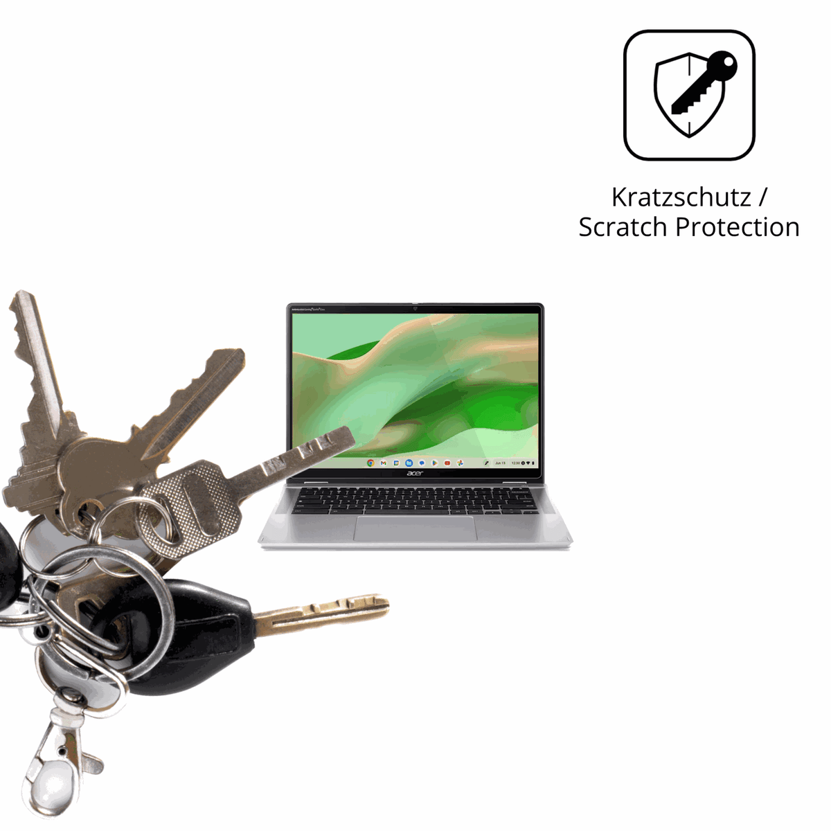 2x Schutzfolie klar für Acer Chromebook Spin 314 CP314-2HN Display-Schutzfolie