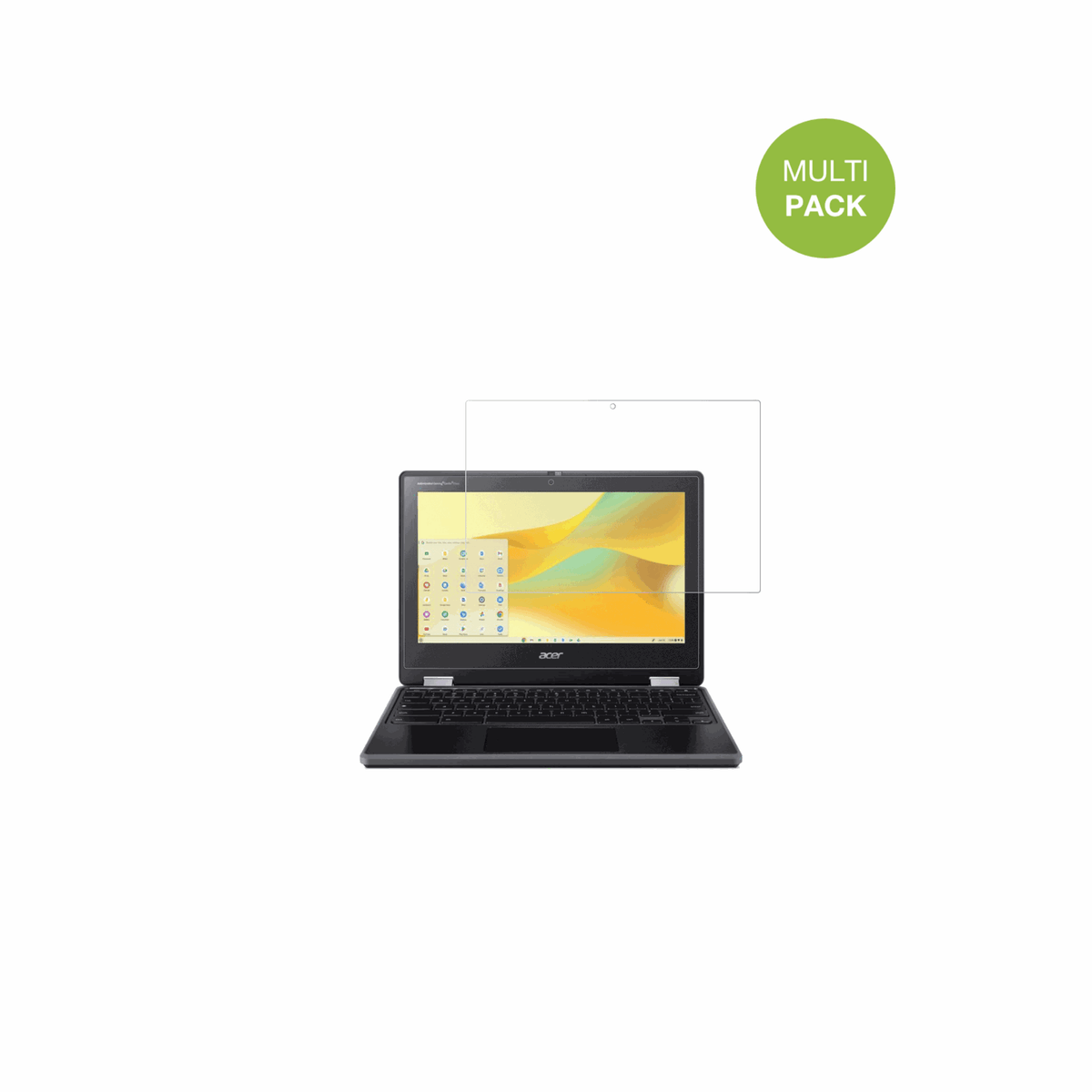 AcerChromebook Spin 511 mit aufgebrachter dipos Displayschutzfolie, die lästige Fingerabdrücke minimiert