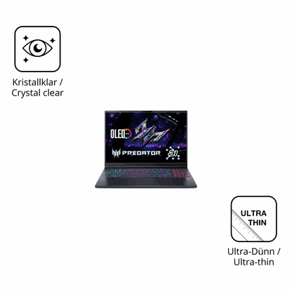 Dünne und klare Folie passend zugeschnitten für acerpredator helios neo 16 ai