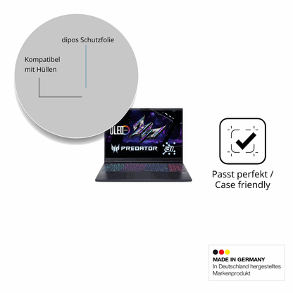Schutzfolie mit optimaler Passform, zur Verwendung mit Hüllen geeignet