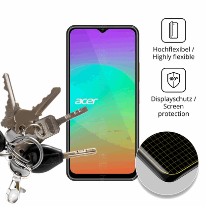 dipos Displayschutz für Acer Sospiro A5 Plus, transparente Oberfläche, geringe Dicke und perfekte Passform