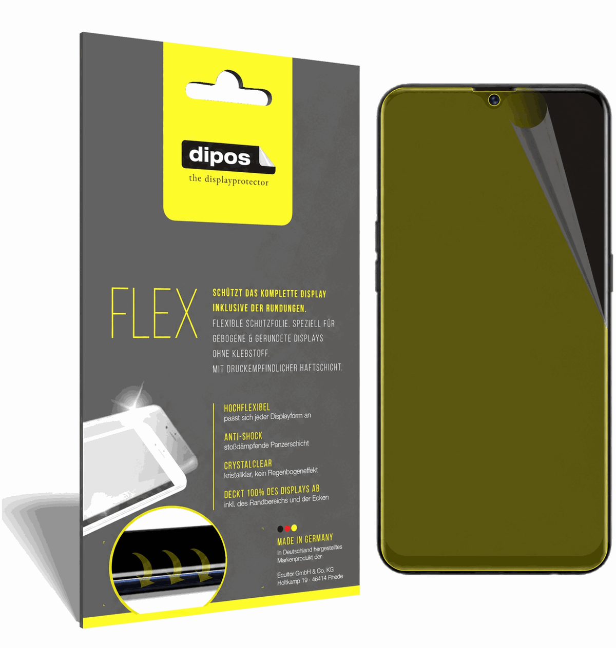 2x 3D Full Cover Schutzfolie für OPPO A5S