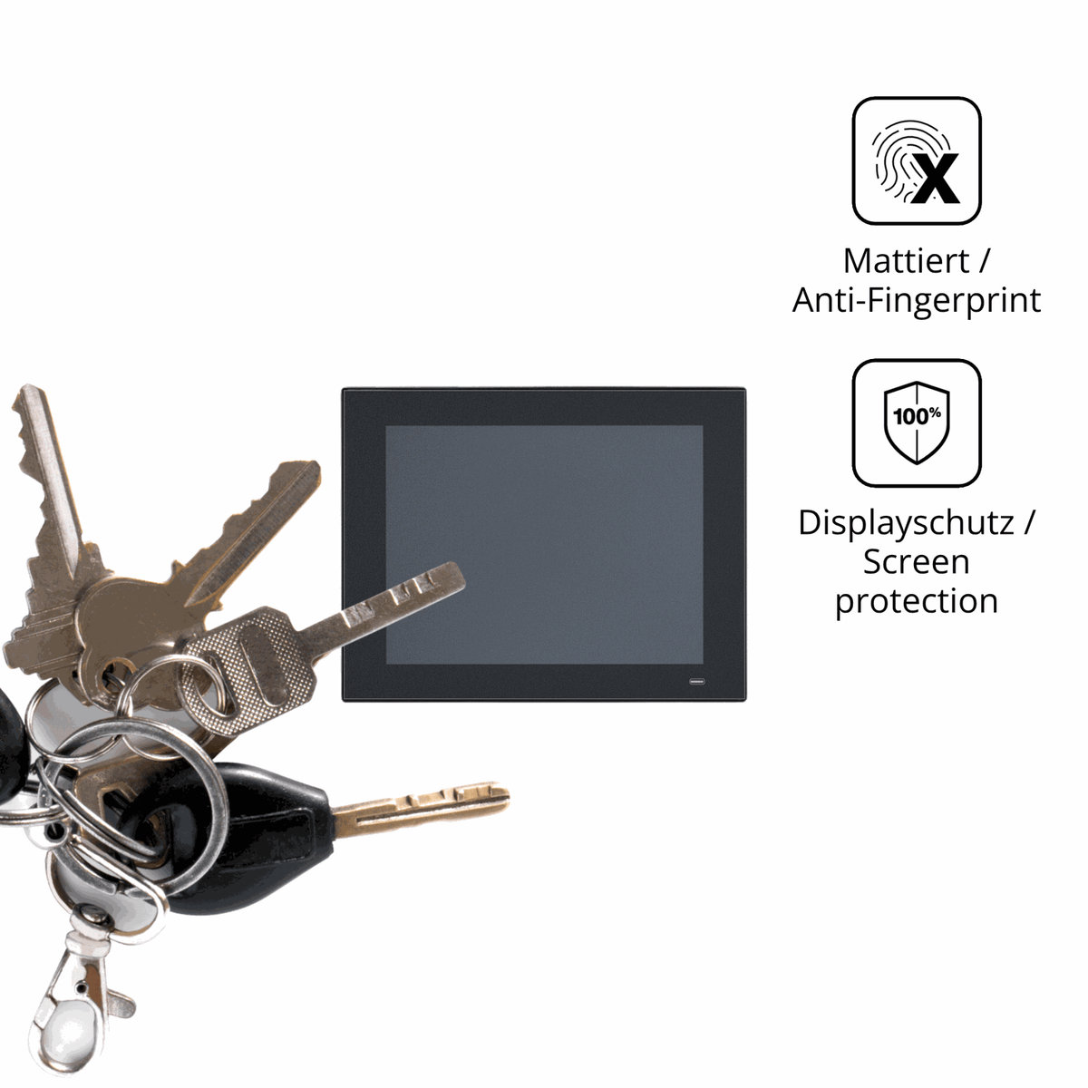 dipos Displayschutz für Advantech PPC-3120, mattierte Oberfläche, Blickschutzfilter und perfekter Passform