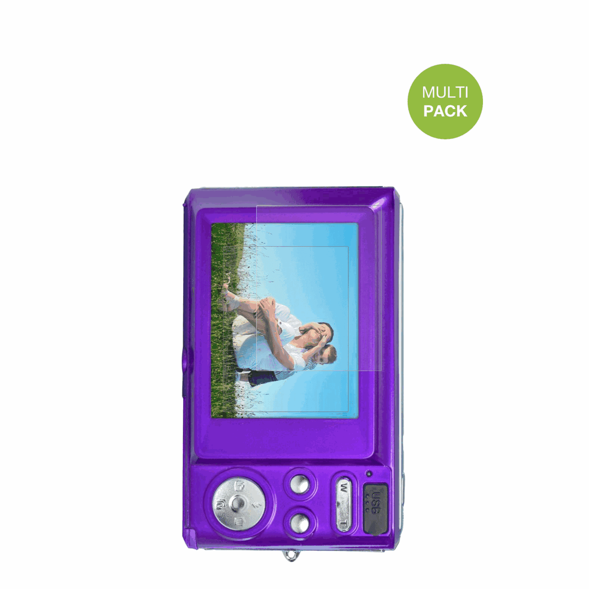 Agfa PhotoRealishot DC5200 mit aufgebrachter dipos Displayschutzfolie, die lästige Fingerabdrücke minimiert