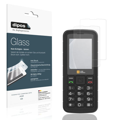 Matte Displayschutzfolie von dipos passend für AGM M9, 9H kratzfest und blasenfrei montiert