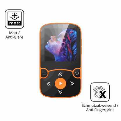 Dünne und entspiegelnde Folie passend zugeschnitten für AGPTEK A65 MP3-Player