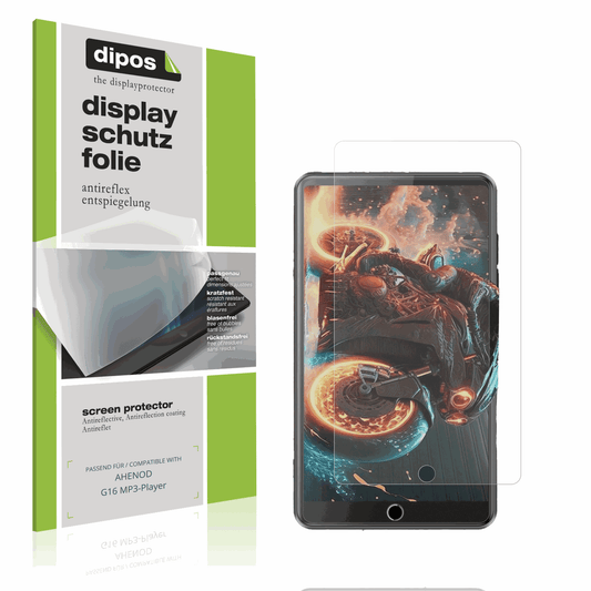 Matte Displayschutzfolie von dipos passend für AHENOD G16 MP3-Player, präziser Zuschnitt und blasenfrei montiert