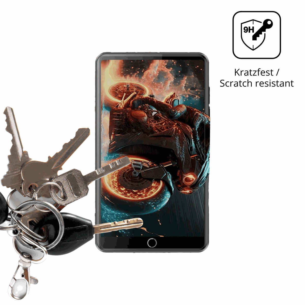dipos Displayschutz für AHENOD G16 MP3-Player, transparente Oberfläche, perfekte Passform auch für die Rundungen