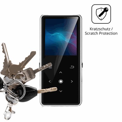 Schutz gegen Kratzer auf dem AiMoonsa B27 MP3-Player Glas durch Schlüssel oder Ähnliches
