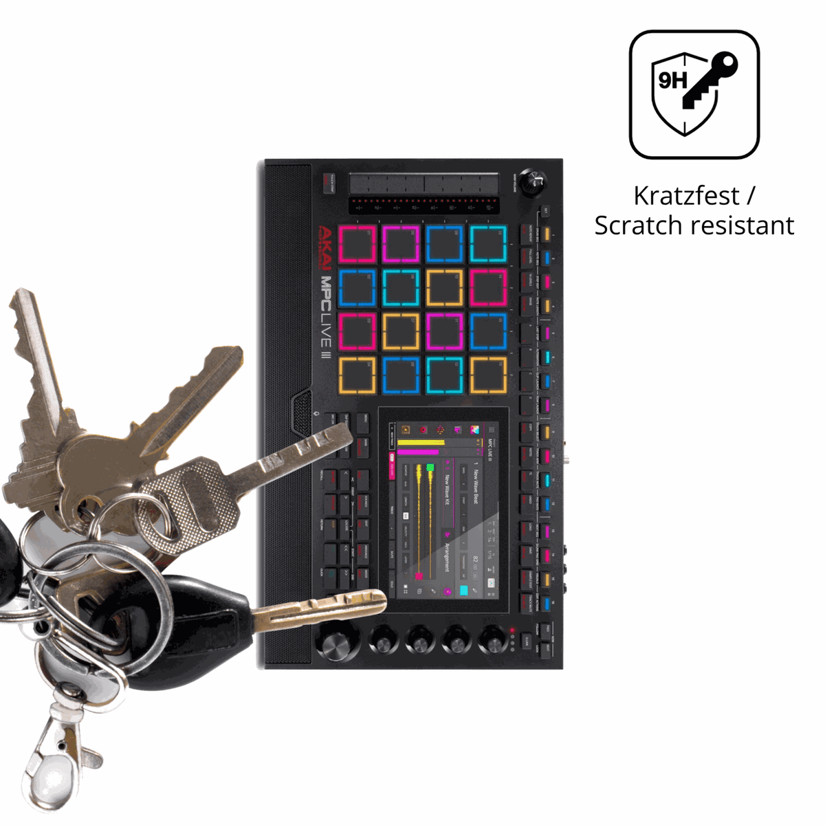dipos Displayschutz für Akai MPC Live III, mattierte Oberfläche, robuste Festigkeit und perfekte Passform