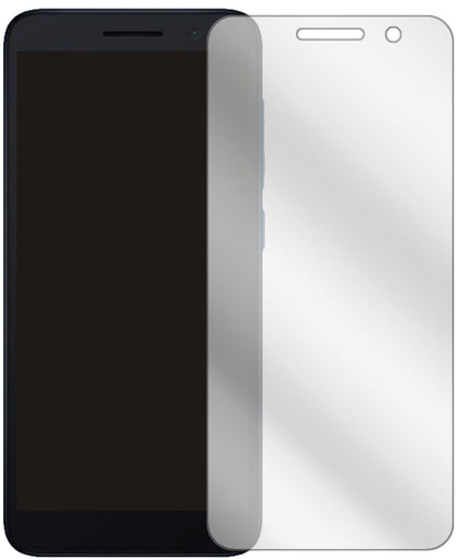 Alcatel1 (2021) mit aufgebrachter dipos Displayschutzfolie, glasklare Darstellung ohne Einschränkungen
