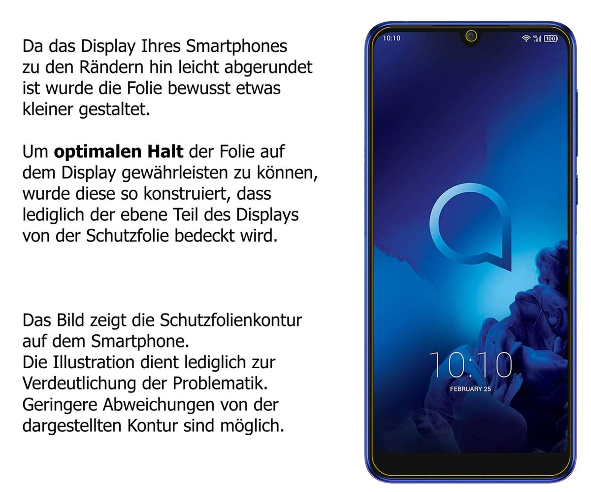Dünne und klare Folie passend zugeschnitten für Alcatel 3 (2019)