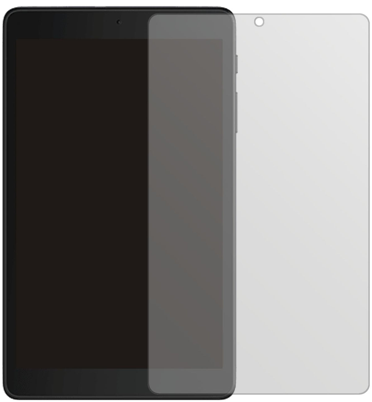 Alcatel3T 8 (2020) mit aufgebrachter dipos Displayschutzfolie, die lästige Fingerabdrücke minimiert