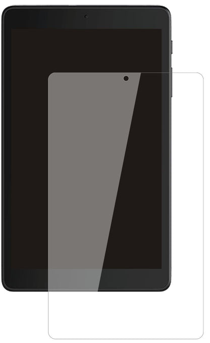 Alcatel3T 8 (2020) mit aufgebrachter dipos Flex Schutzfolie, glasklare Darstellung ohne Einschränkungen