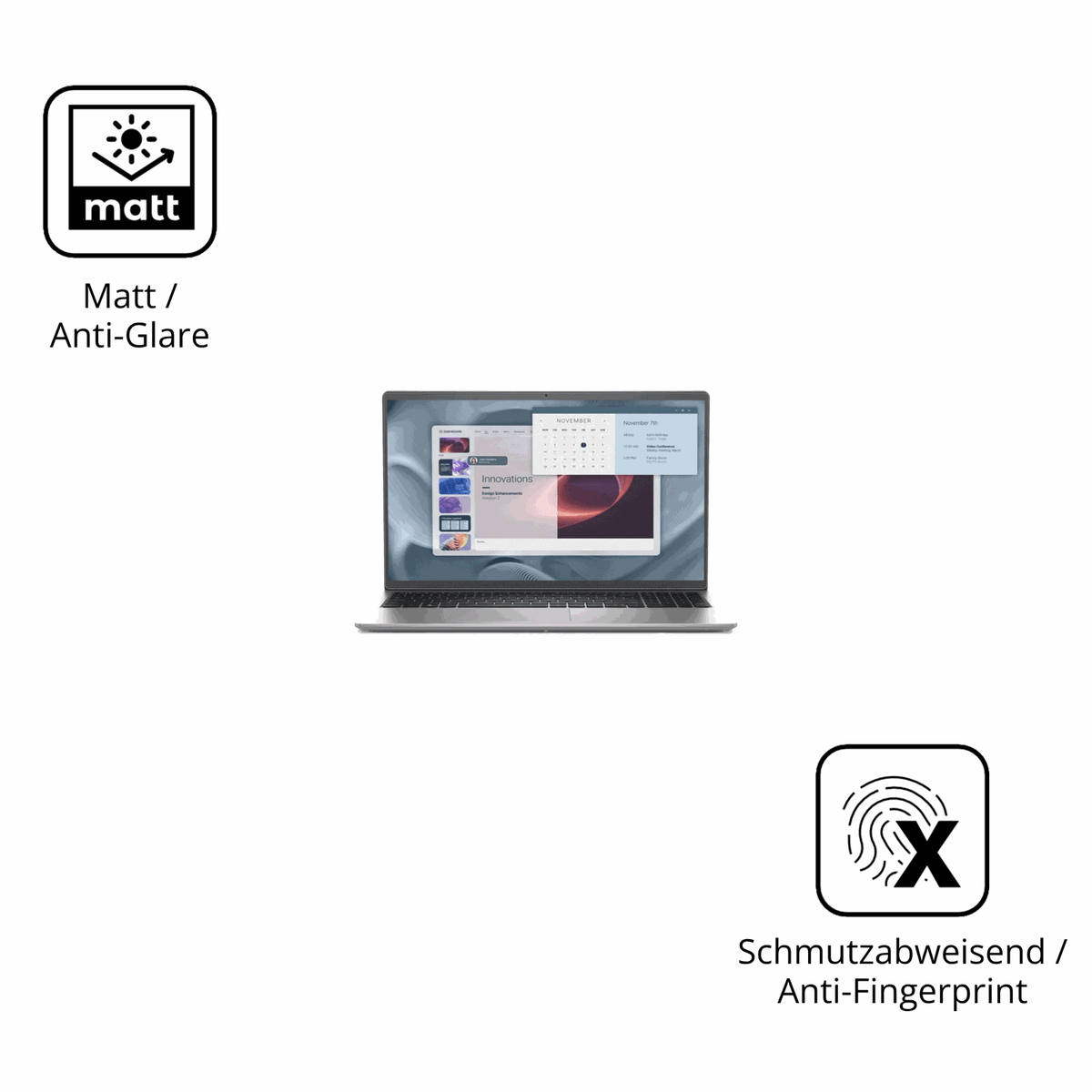 Dünne und entspiegelnde Folie passend zugeschnitten für Alienware Pro 15 Essential PV15250