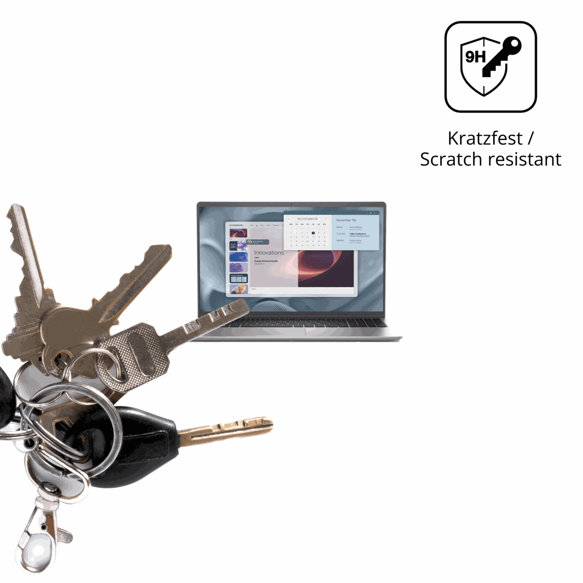 dipos Displayschutz für Alienware Pro 15 Essential PV15250, mattierte Oberfläche, robuste Festigkeit und perfekte Passform