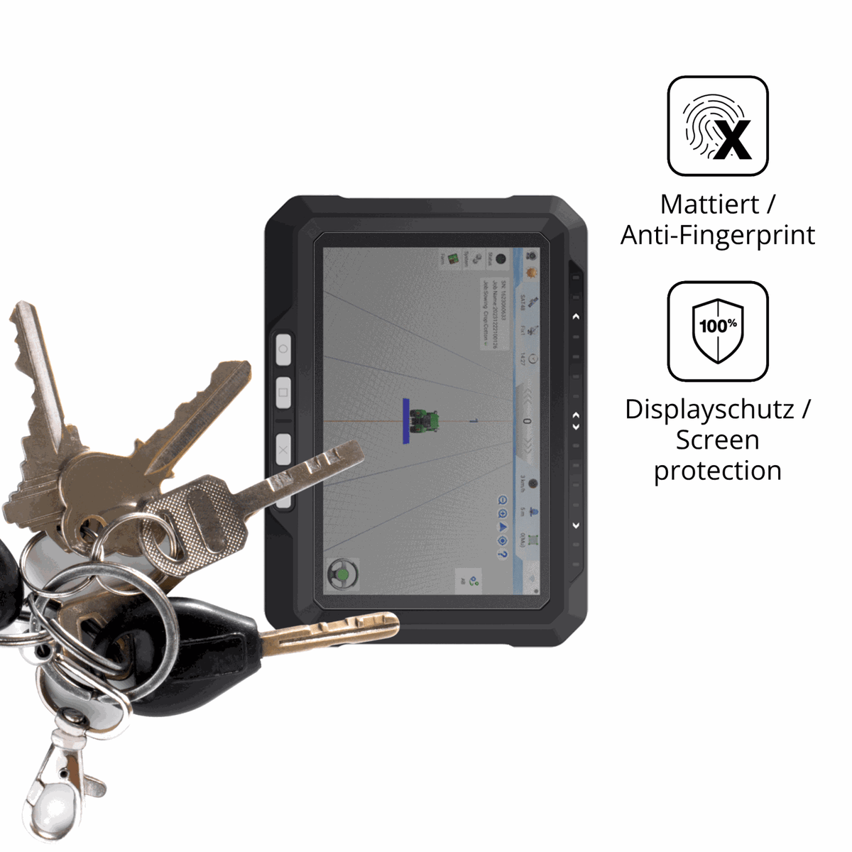 dipos Displayschutz für Allynav AF305, mattierte Oberfläche, Blickschutzfilter und perfekter Passform