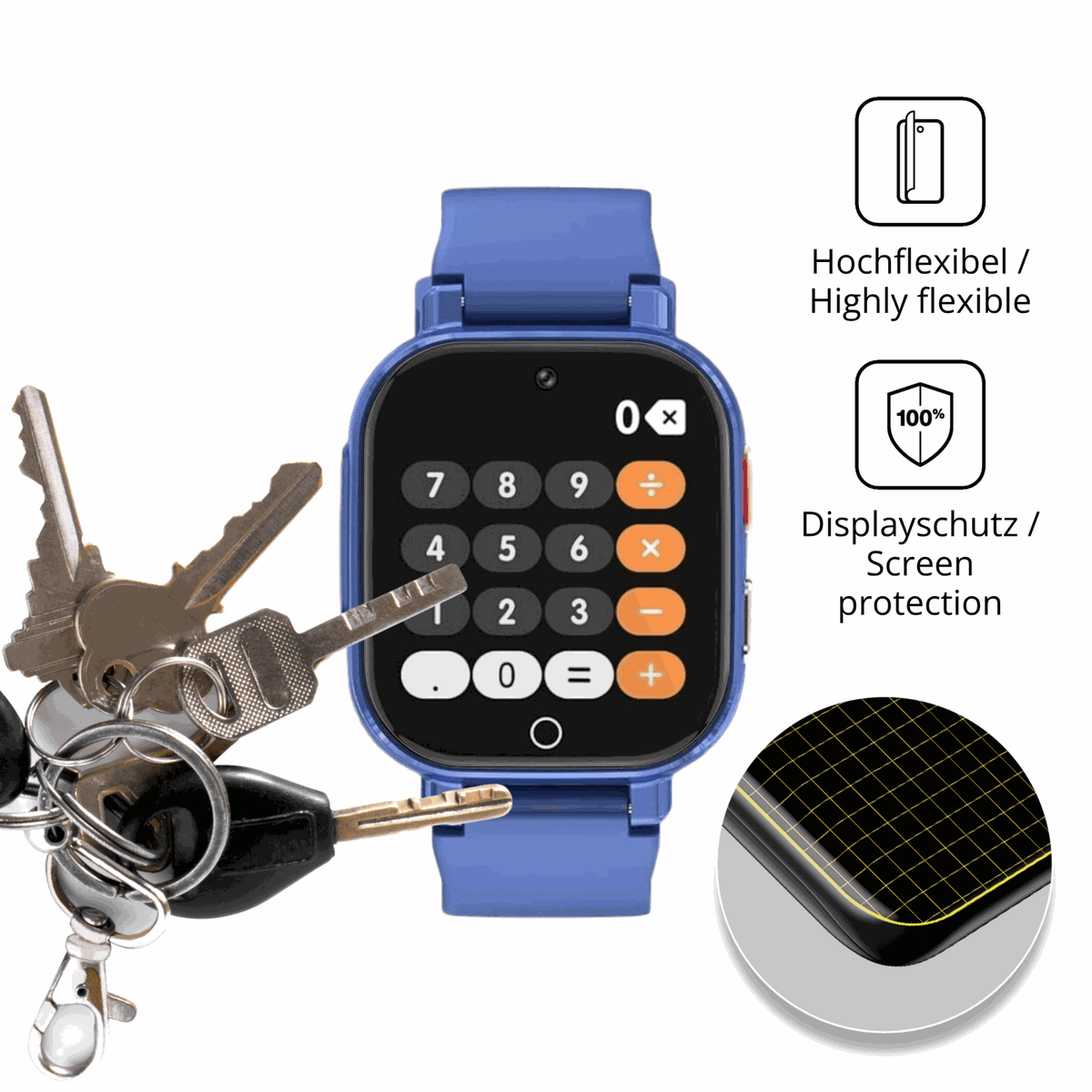 dipos Displayschutz für Alutoria A28, transparente Oberfläche, geringe Dicke und perfekte Passform