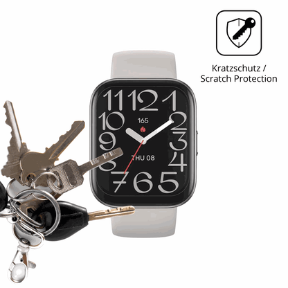 Schutz gegen Kratzer auf dem Amazfit Bip 5 Unity Glas durch Schlüssel oder Ähnliches