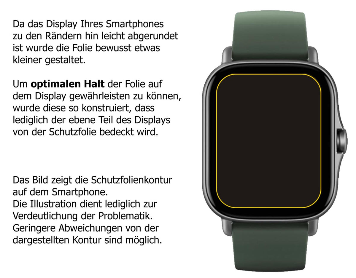 6x Schutzfolie klar für Amazfit GTS 2e Display-Schutzfolie