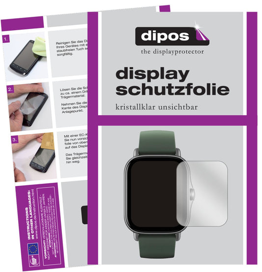 2x Schutzfolie klar für Amazfit GTS 2e Display-Schutzfolie