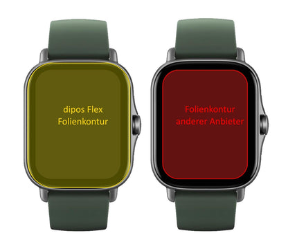 2x 3D Full Cover Schutzfolie für Amazfit GTS 2e