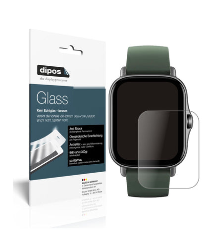 Matte Displayschutzfolie von dipos passend für Amazfit GTR 2e, 9H kratzfest und blasenfrei montiert
