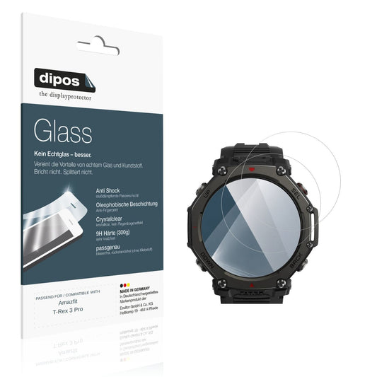 2x 9H Schutzfolie für Amazfit T-Rex 3 Pro Panzerfolie