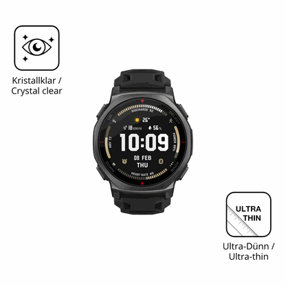 Dünne und klare Folie passend zugeschnitten für Amazfit T-Rex 3 Pro 44mm