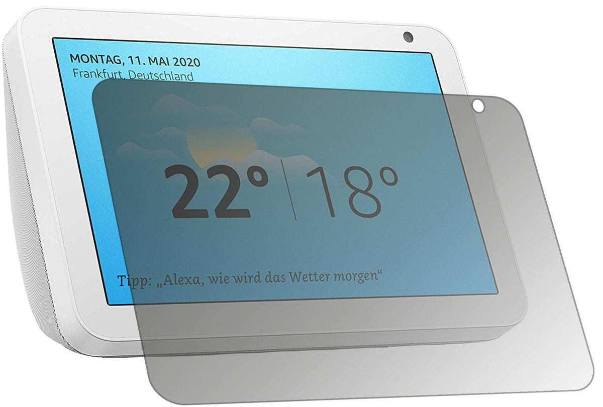 Blickschutzfolie von dipos passend für Amazn Echos Show 8, präziser Zuschnitt und blasenfrei montiert