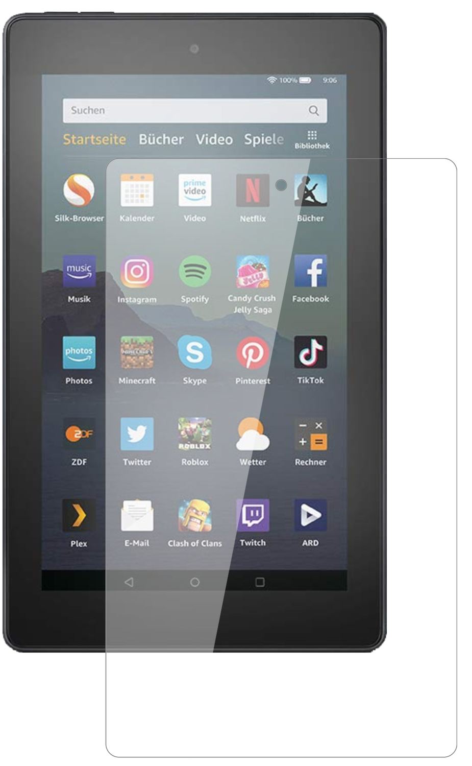 1x 9H Schutzfolie für Amazon Fire 7 Tablet 9. Generation (2019) Panzerfolie