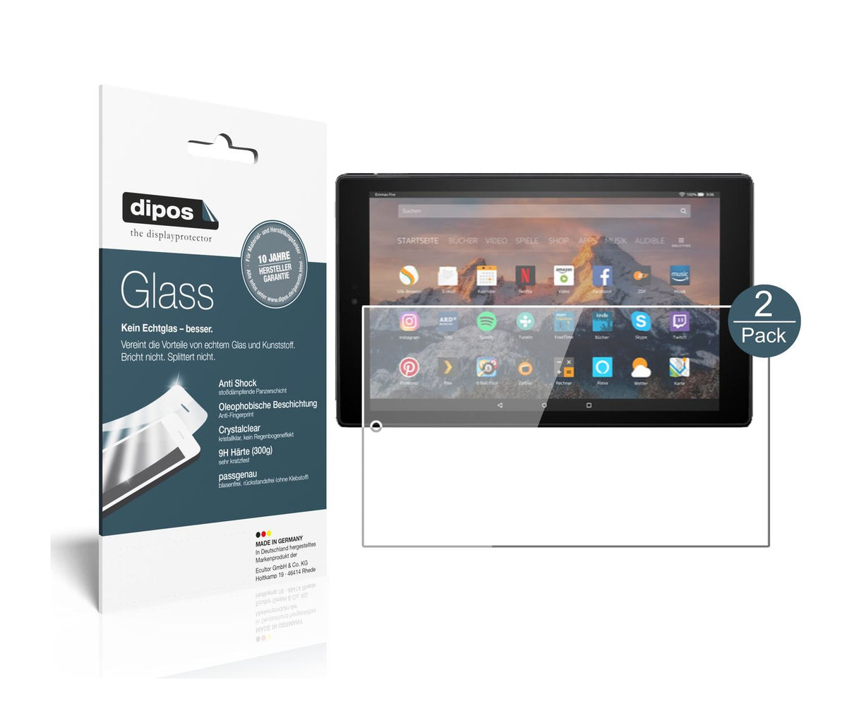 1x 9H Schutzfolie für Amazon Fire HD 10 (2019) Panzerfolie