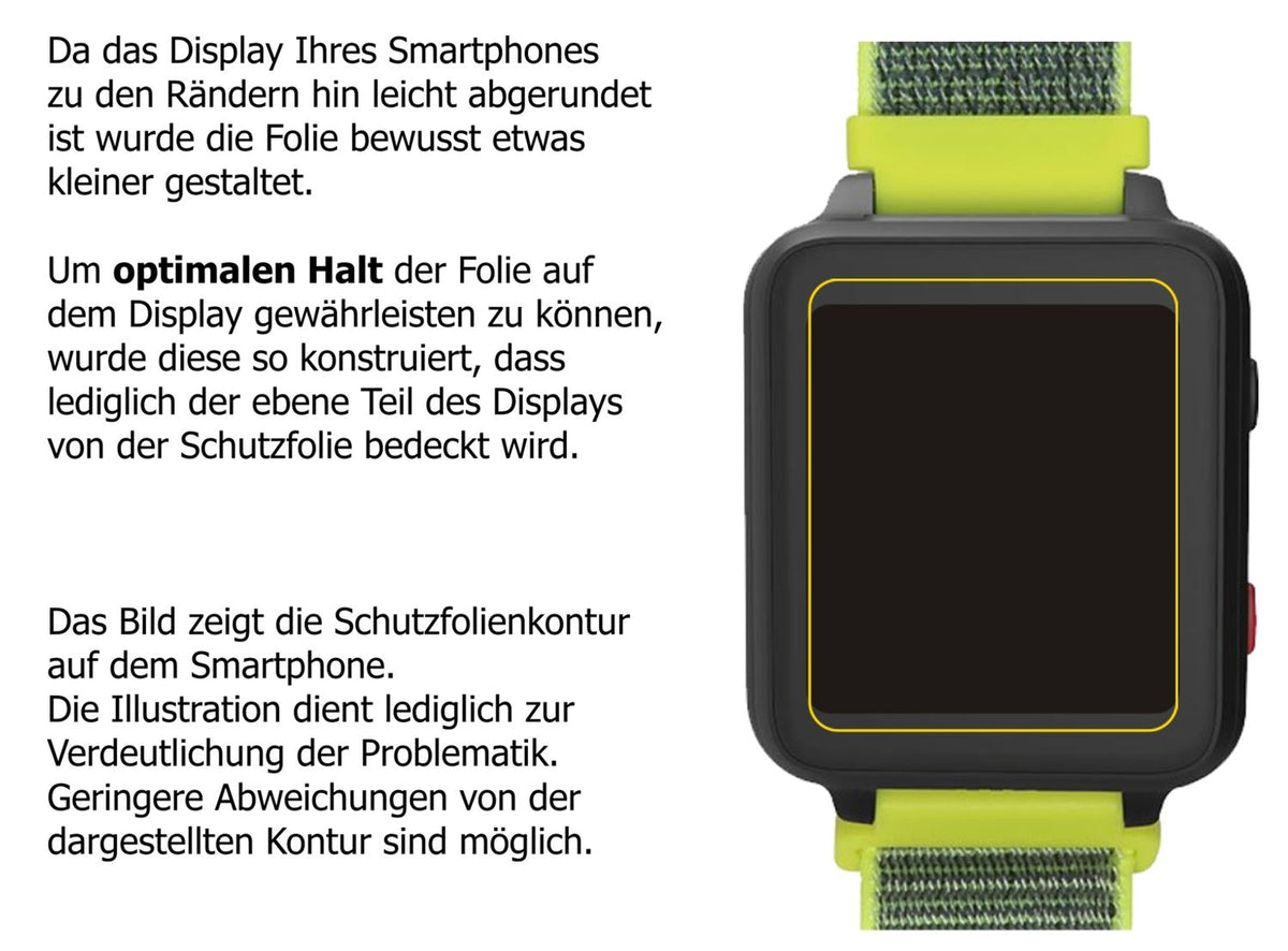 Dünne und klare Folie passend zugeschnitten für Anio 5 Smartwatch