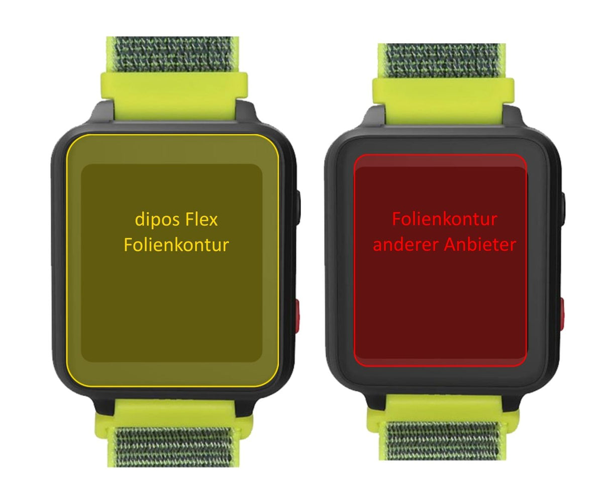 2x 3D Full Cover Schutzfolie für Anio 5 Smartwatch