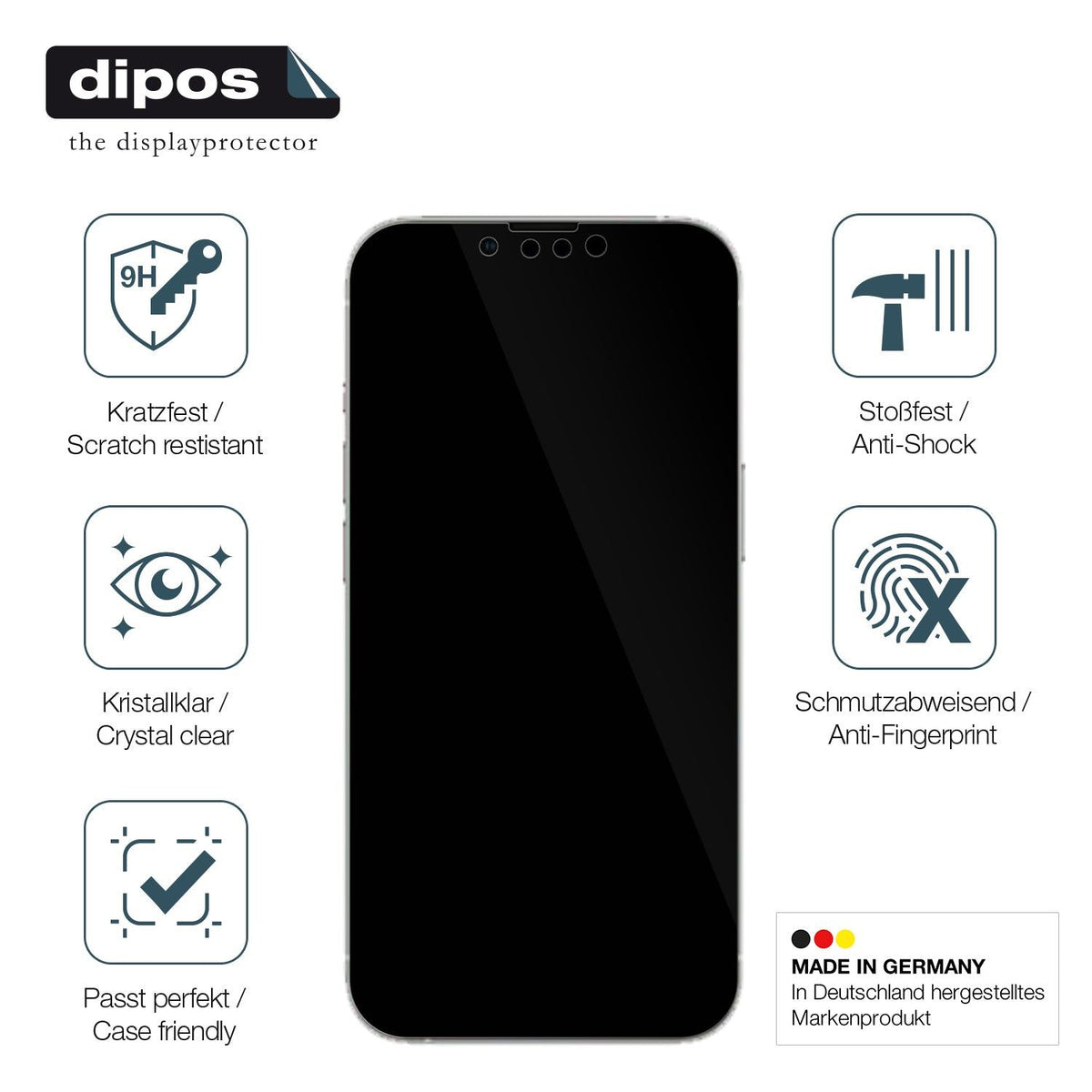 Displayschutz hergestellt in Deutschland, höchste Qualität made in Germany