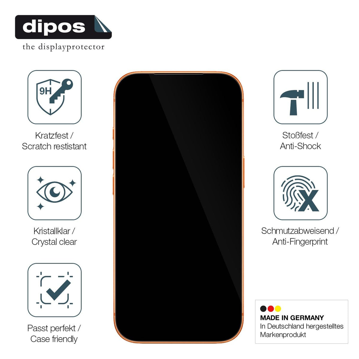 Displayschutz hergestellt in Deutschland, höchste Qualität made in Germany