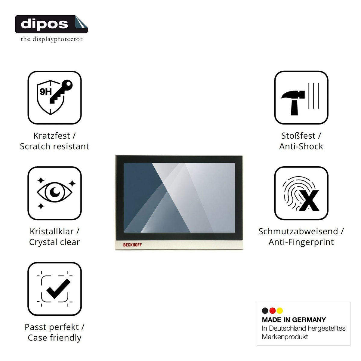 Displayschutz hergestellt in Deutschland, höchste Qualität made in Germany