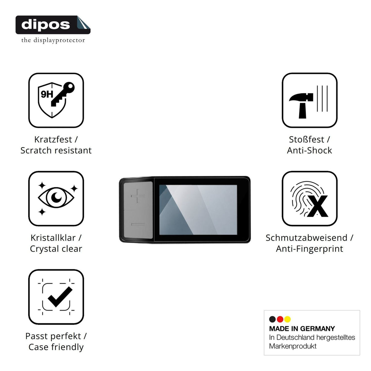 Displayschutz hergestellt in Deutschland, höchste Qualität made in Germany