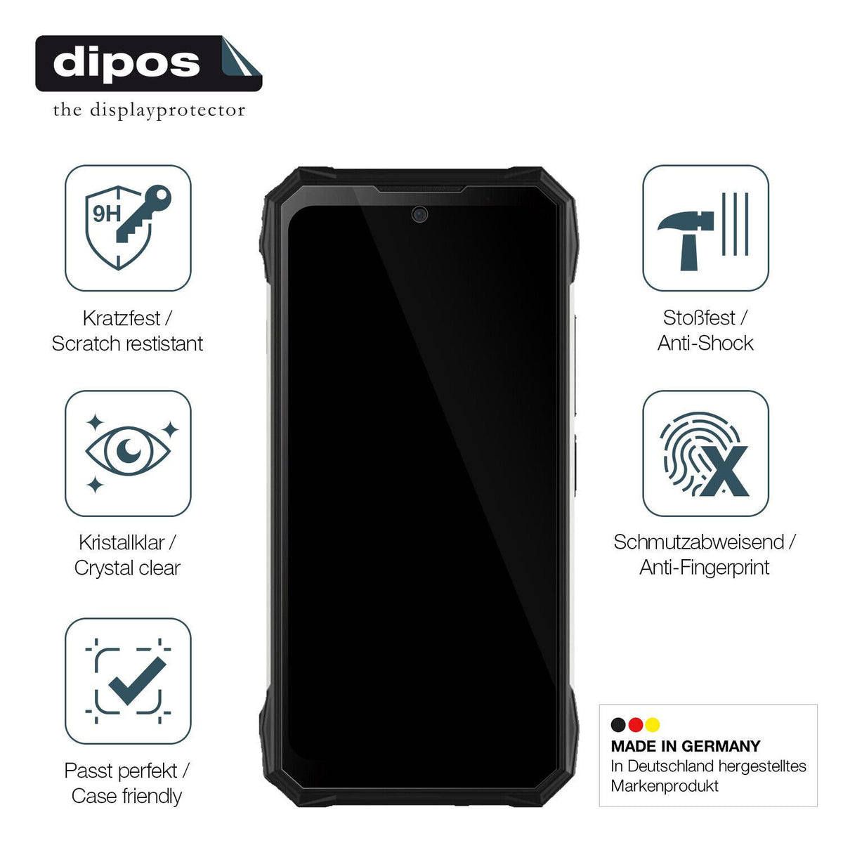Displayschutz hergestellt in Deutschland, höchste Qualität made in Germany