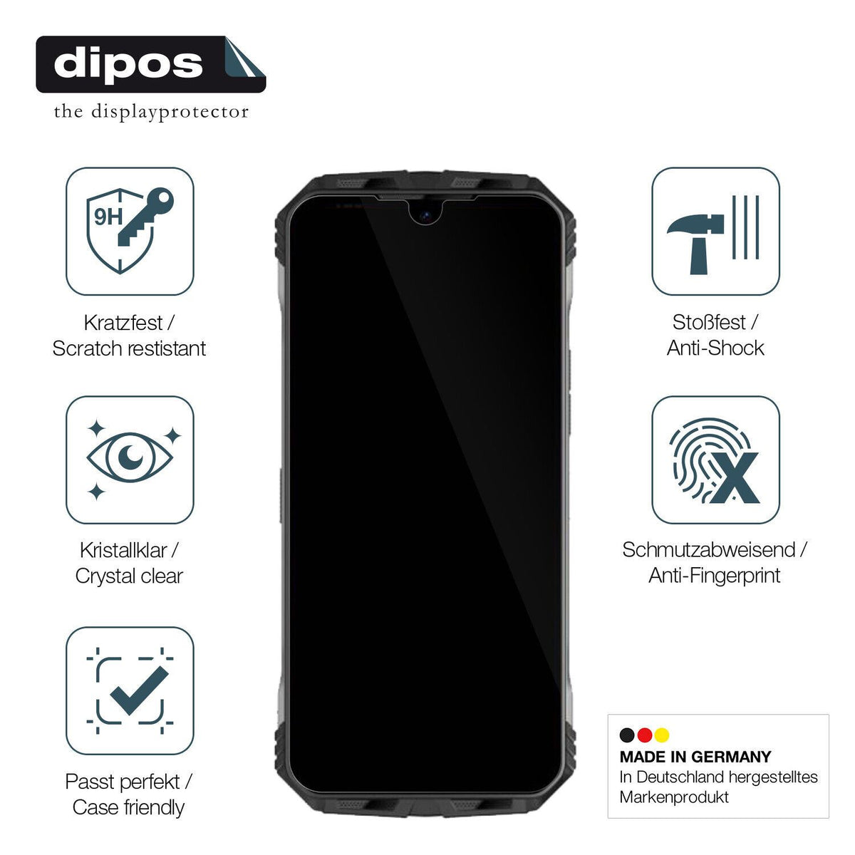 Displayschutz hergestellt in Deutschland, höchste Qualität made in Germany