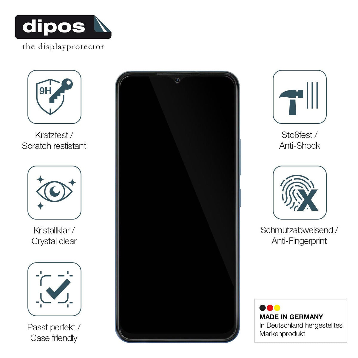 Displayschutz hergestellt in Deutschland, höchste Qualität made in Germany