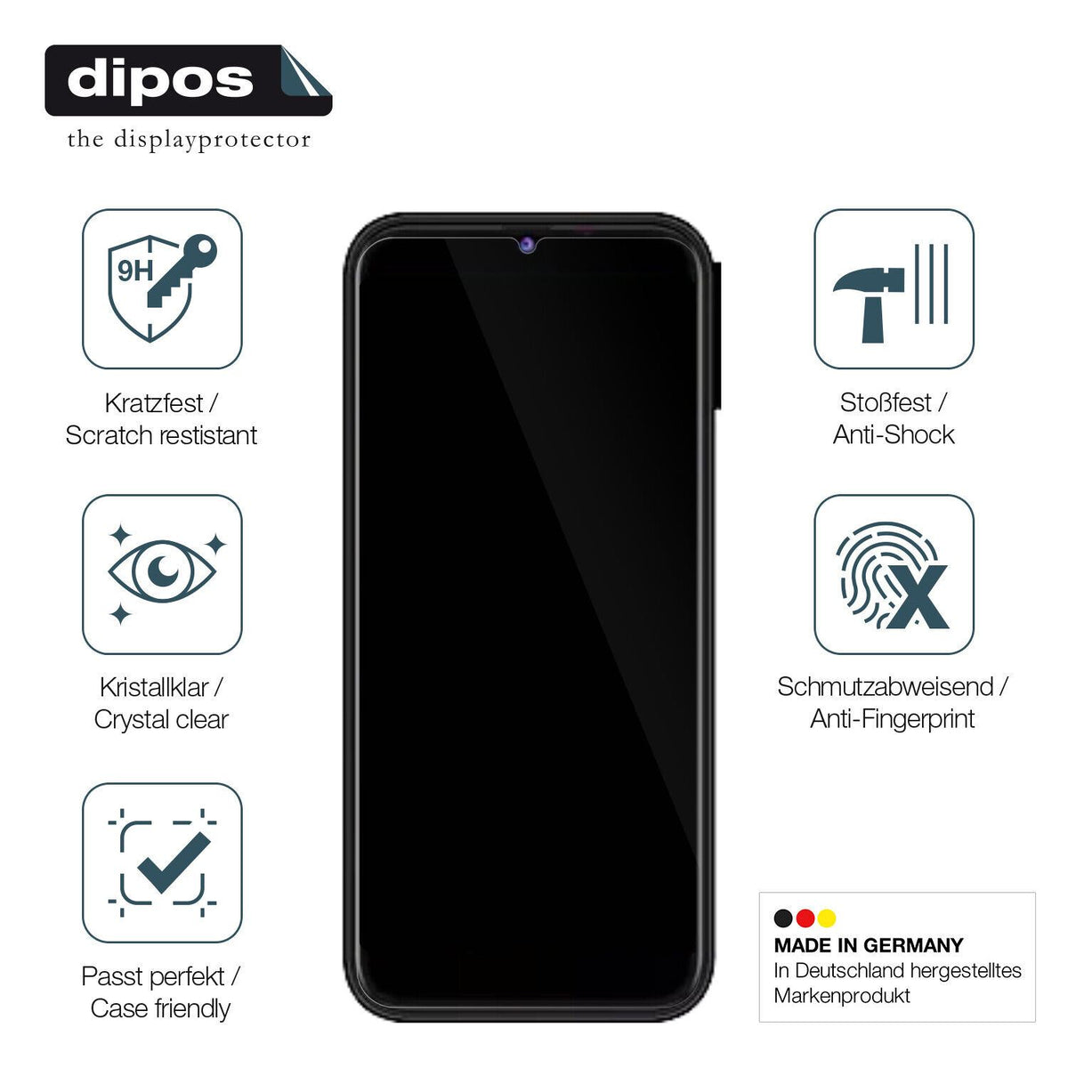 Displayschutz hergestellt in Deutschland, höchste Qualität made in Germany