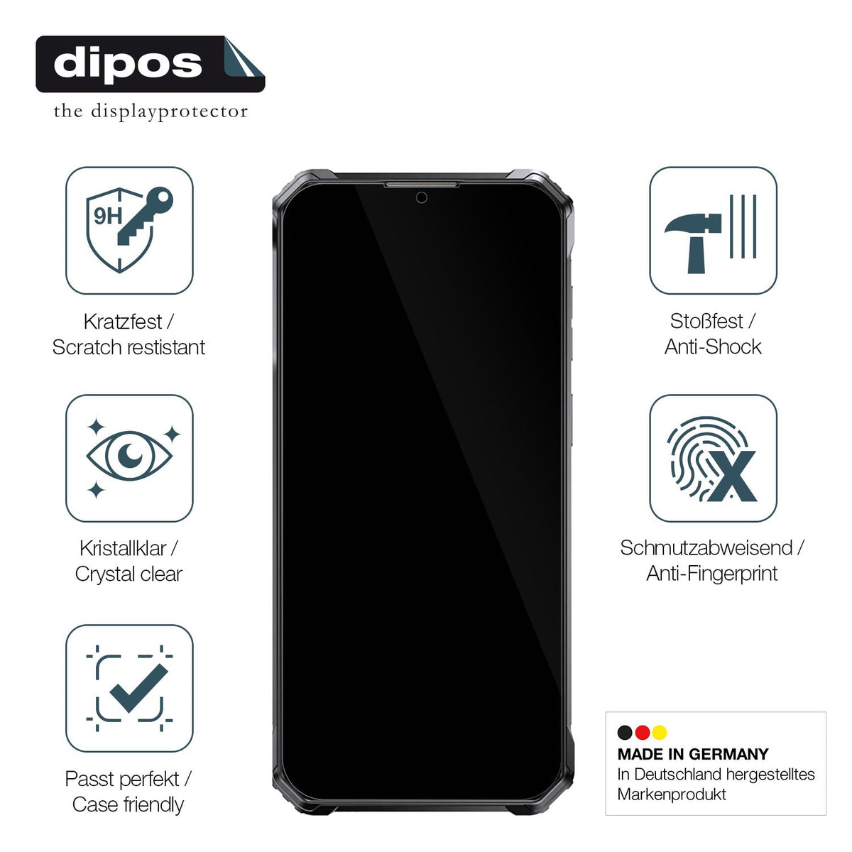 Displayschutz hergestellt in Deutschland, höchste Qualität made in Germany